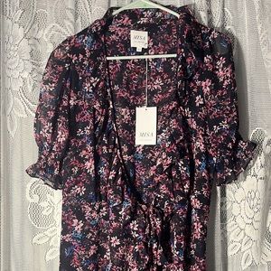 Misa Floral Wrap Dress